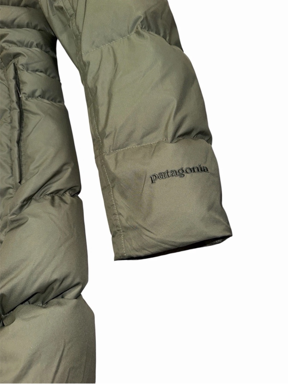 PATAGONIA Industrial Green W's Down With It Parka Coat, Size MEDIUM - Picture 4 of 8